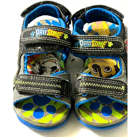 PAW PATROL Kids Pawsome Sandals/Water Shoes-Blue/Gray and Multicolor Size 7 - Picture 2 of 8